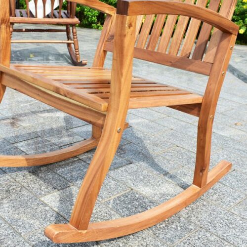Acacia Hardwood Rocking Chair with Cushion