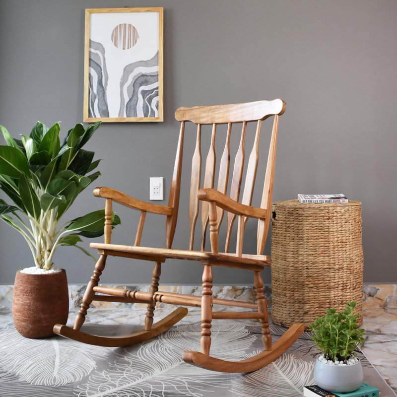Acacia Wood Rocking Chair Frame Outdoor, Rocking Chair Indoor Wood