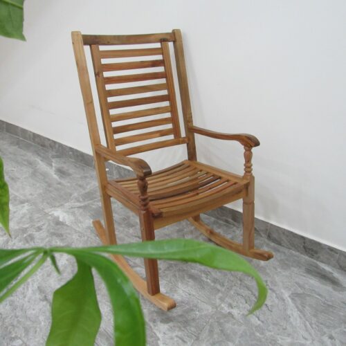 Solid Acacia Wood Patio Rocking Chair