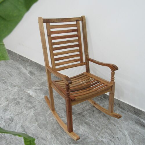 Solid Acacia Wood Patio Rocking Chair