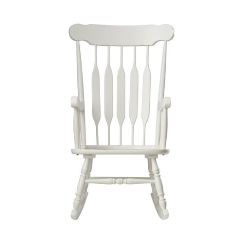 White Rocking Chair From Acacia Wood