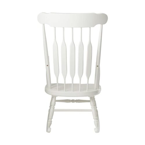 White Rocking Chair From Acacia Wood