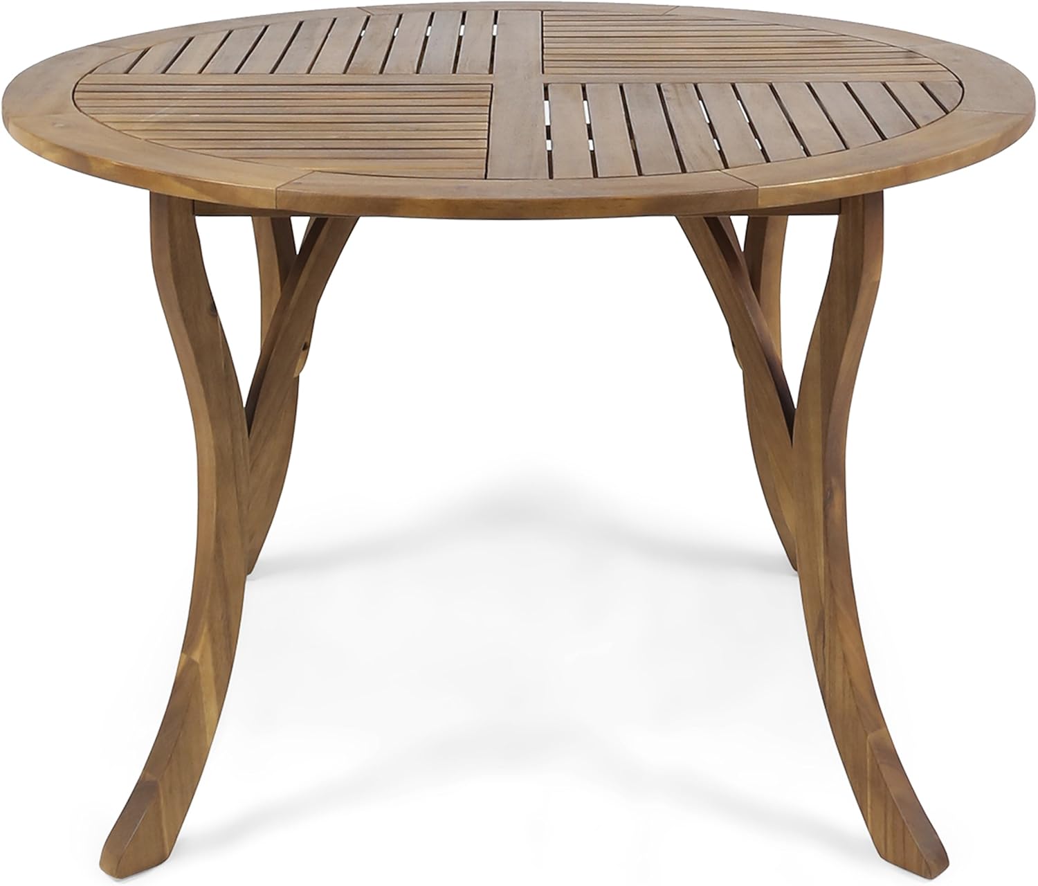 Outdoor Round Acacia Wood Dining Table