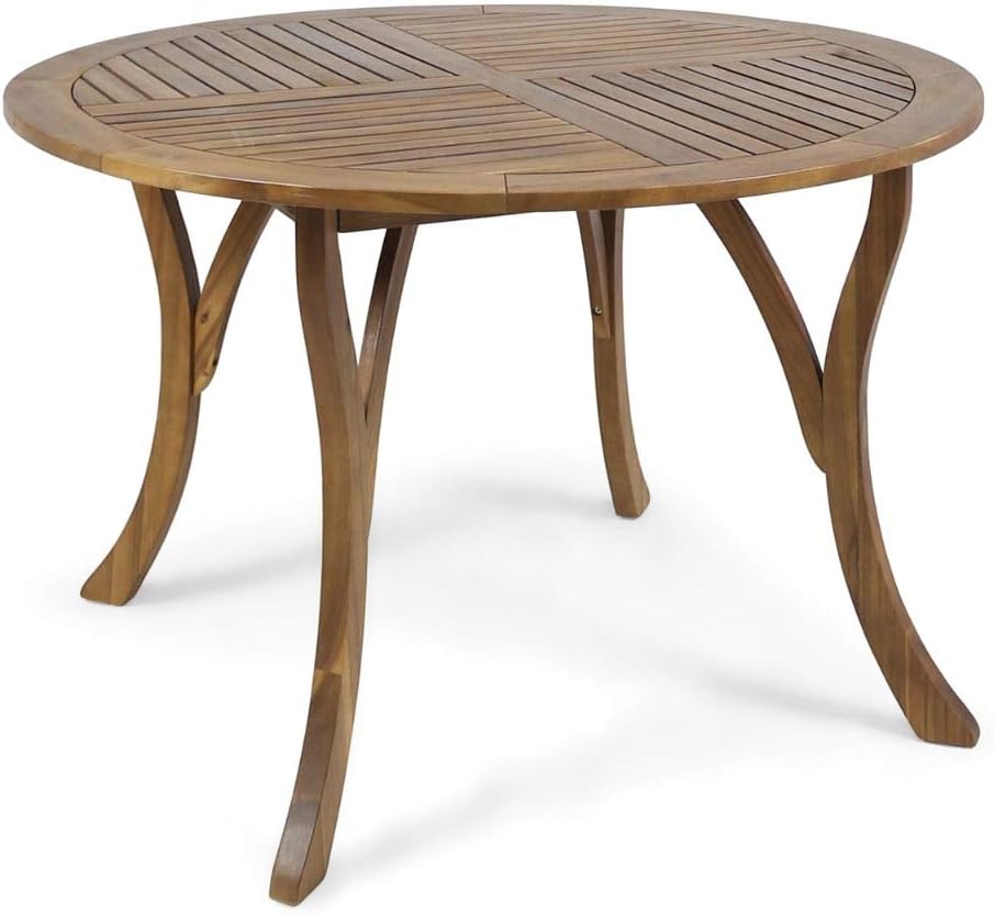 Outdoor Round Acacia Wood Dining Table