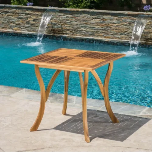 Outdoor Square Acacia Wood Dining Table