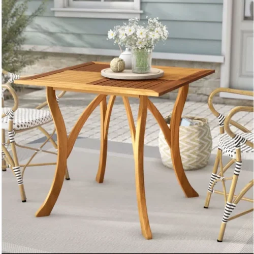 Outdoor Square Acacia Wood Dining Table